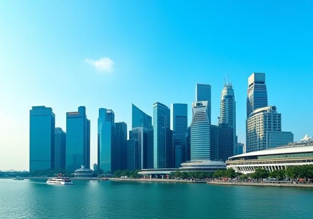 Image showing the Singapore skyline near the business district.